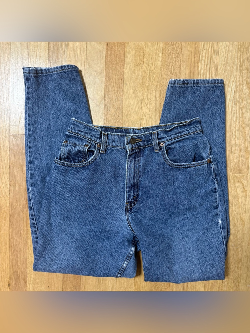 Rare Vintage Levis 550 Jeans Mom Tapered Leg Western Size 10 M 90s USA Blank Tab
